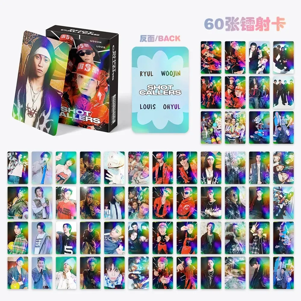 60 uds nuevo álbum LNGSHOT SHOT CALLERS pegatinas para sesiones fotográficas Kpop Merch Lomo juego de tarjetas colección de Fans tarjetas regalos