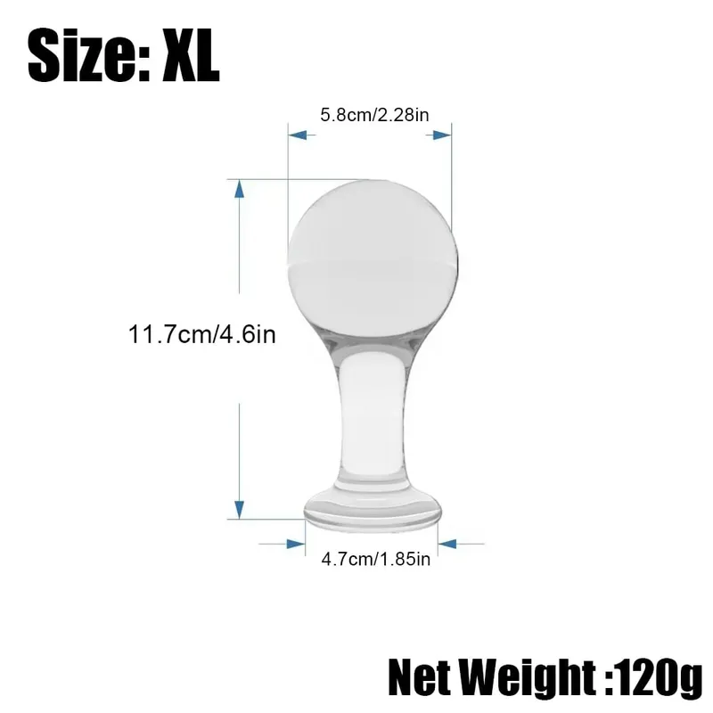 Anal Butt Plug Anal Trainer Sex Toy with Long Pleasure Wand with Tapered Head Unisex Bum Plug for Men Women