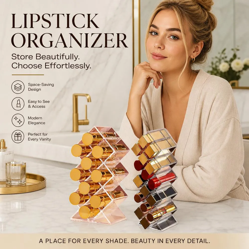 New Cosmetic Lipstick Jewelry Box Makeup Brushes Holder Lipstick Storage Box Acrylic Makeup Organizer Storage Case