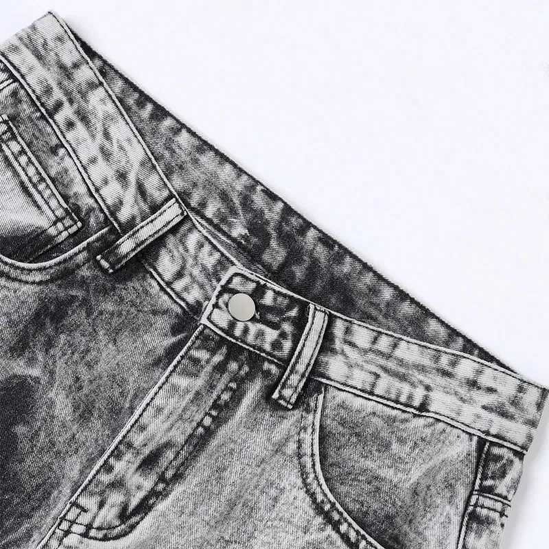 New Patchwork Ripped Jeans Men's Slim Fit Moto Biker Fashion Denim Trousers Vintage High Street Black Casual Pants Street Wear