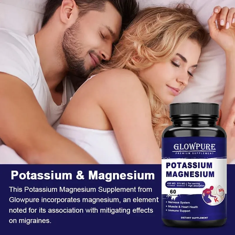 Potassium Magnesium Capsule for Muscle Bone Nervous Heart Health Relieve fatigue and headaches Improve Immune System