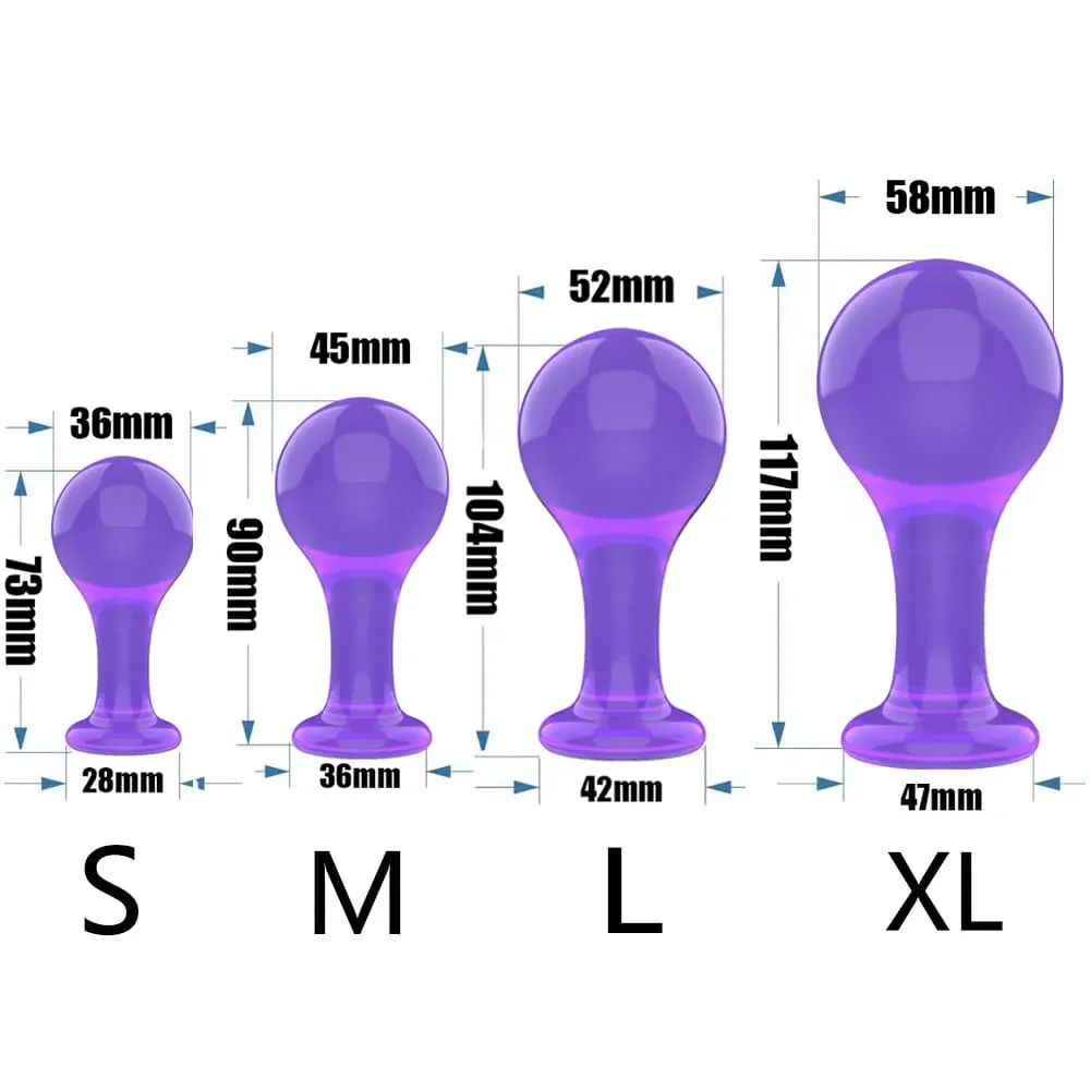 Anal Butt Plug Anal Trainer Sex Toy with Long Pleasure Wand with Tapered Head Unisex Bum Plug for Men Women