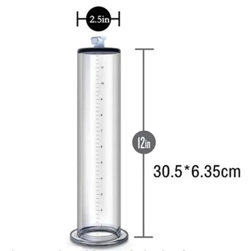 Manual Penis Vacuum Pump with Gauge Acrylic Male Enlargement Extender Trainer Masturbation Pump Adult Sex Toy Set for Men