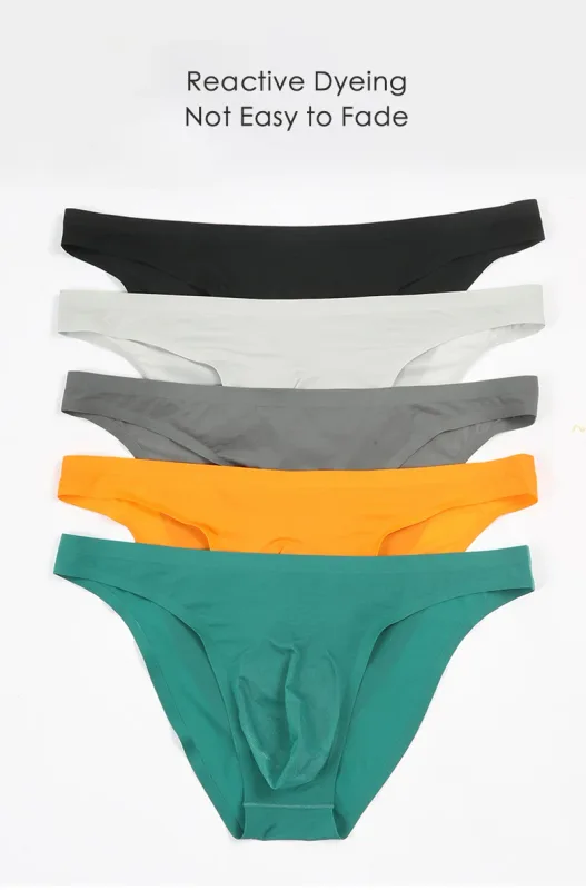 Mens Ice Silk Seamless Ultra-Thin Underwear Transparent Quick Dry Sexy Pouch Briefs Male Seamless Breathable Panties Underpants