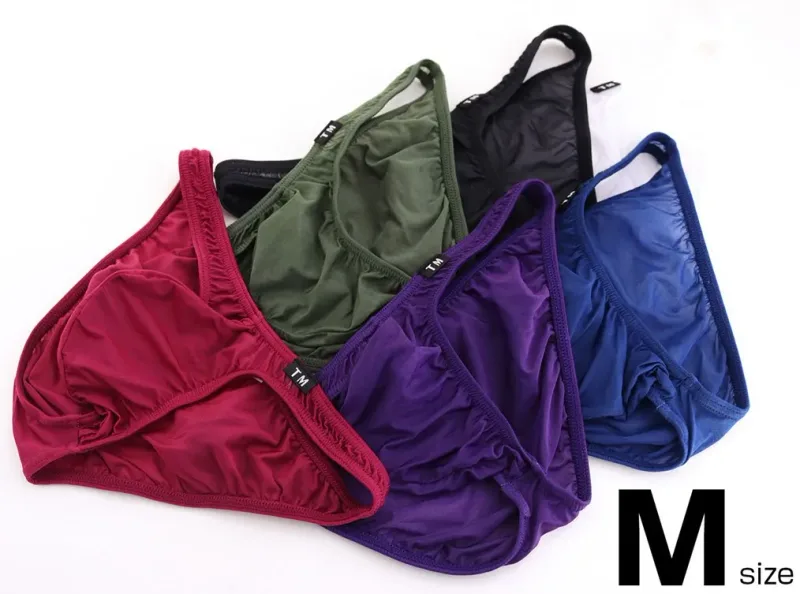 Silky Smooth Bikini Briefs for Men Pouch Design Low‑Waist Breathable Elastic Fashion Male Underwear