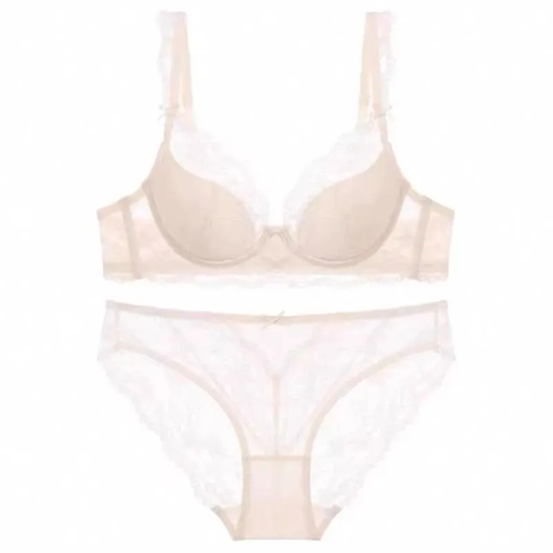 Hot Sale Sexy Lace Bra Set For Women Summer Thin Soft Underwire Breathable Anti Sagging Comfort Stylish Daily Fashion Intimates