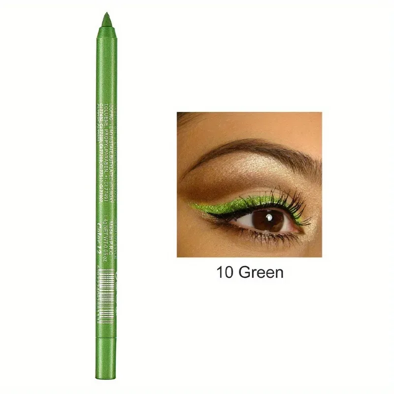 17 Colors Pearlescent Eyeliner Pencil Waterproof Long-lasting Colorful Matte Smooth High Pigment Eye Liner Shadow Pen Eye Makeup