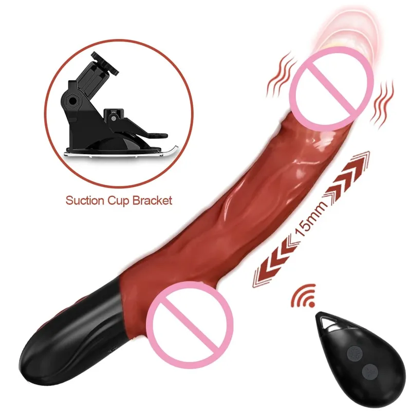 Automatic Thrusting G Spot Dildo Sex Machines Suction Cup Vibrator 10 Vibration Mode Clitoral Vagina Anal Stimulation Adult Toys