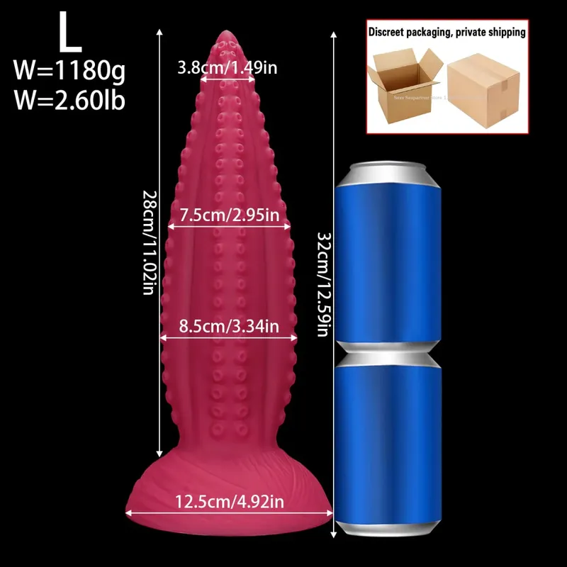 Tapón Anal enorme y súper largo de 66cm, tapones para los glúteos grandes y gruesos, juguete dilatador Anal de entrenamiento, masajeador de próstata, juguete sexual Anal para adultos para mujeres y hombres