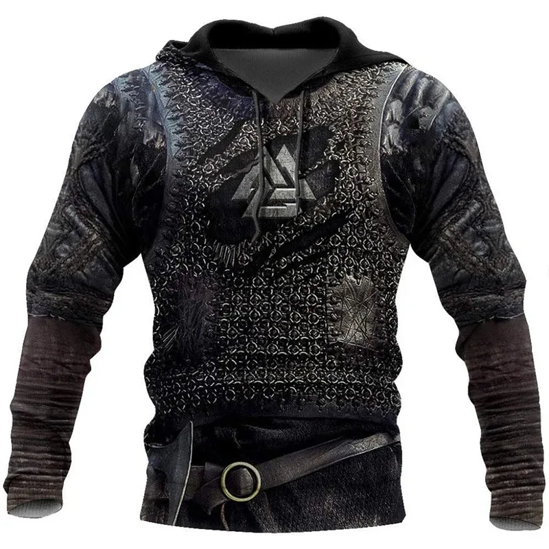 2024 homens hoodies águia tatuagem padrão vikings 3d impresso moda casual harajuku hip hop outono e inverno sudaderas de grandes dimensões