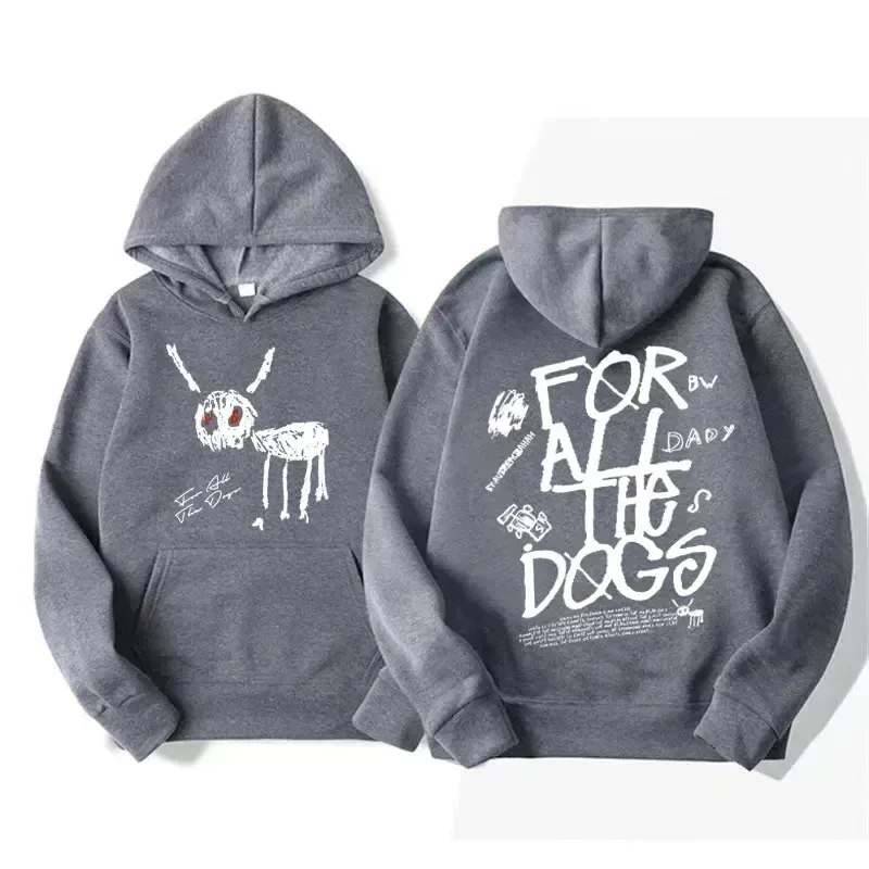 Men Women Fashion Hip Hop Pullovers Sweatshirt Vintage Streetwear Hoodie Rapper Drake New Album for All The Dogs Graphic Hoodies
