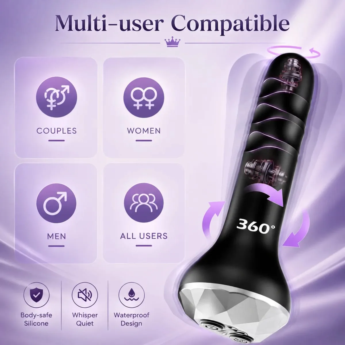 Anal Rotating Vibrator Male Prostate Massager Vibrating Butt Plug Anal Dildo Butt plug Adults Sex Toys for Women Men Gay