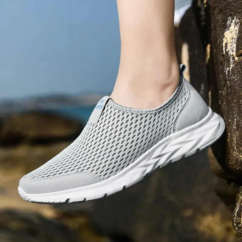 Men Shoes Sneakers Brand Man Casual Flats Shoes Loafers Slip on Male Mesh Big Size 48 Breathable Spring Autumn Summer 2026 New