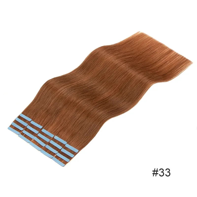 Tape In Hair Extensions Human Hair Skin Weft Remy Natural Tape in Extensions 40-50G/Pack Full 12-24 inch Tape-Ins