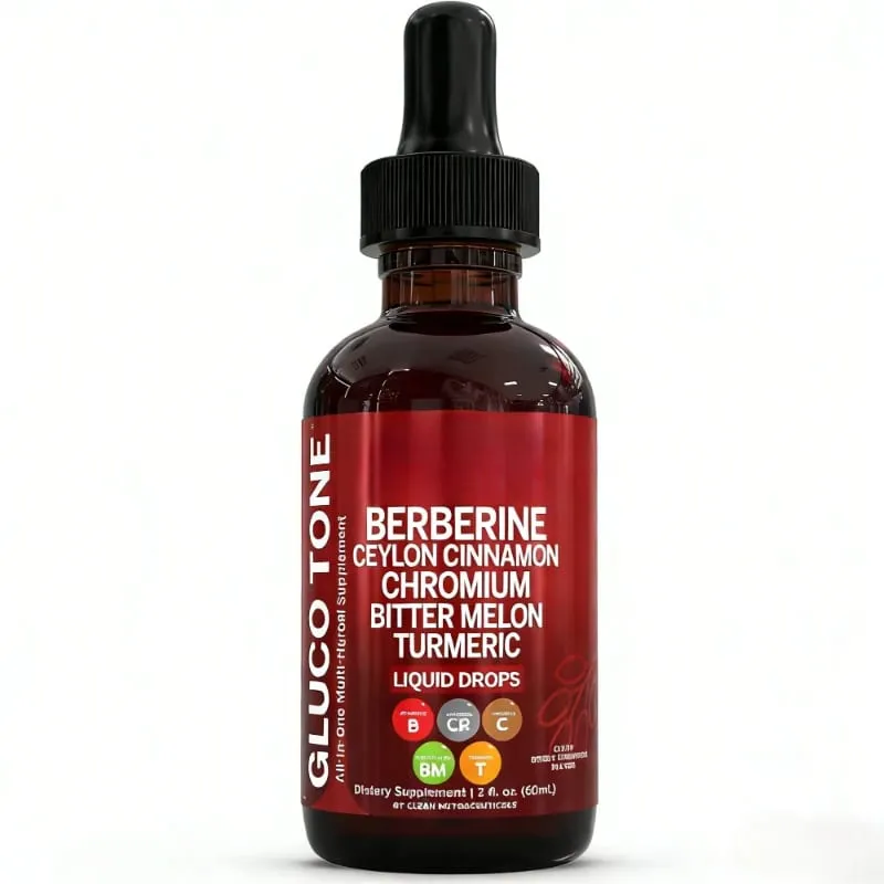 Berberine Liquid Drops with Ceylon Cinnamon Bitter Melon Chromium Gymnema for Blood Sugar Glucose Metabolism Support 60ml