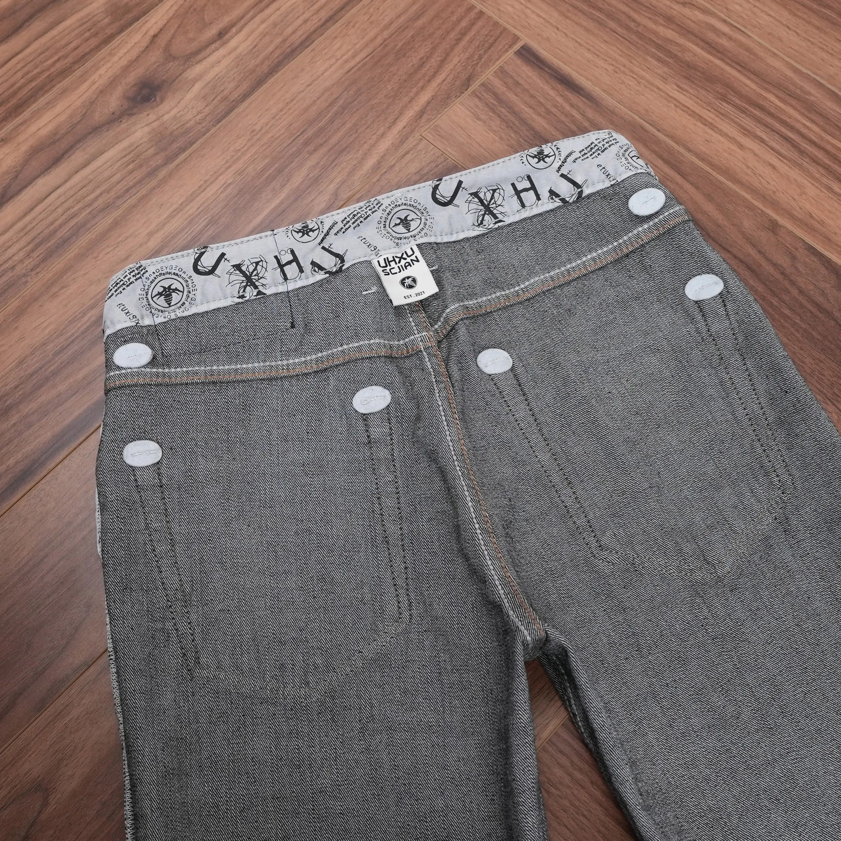 Men's Autumn New Arrival Black Gray Slim Fit Straight Denim Jeans | Slight Stretch | Dark Wash | Versatile & Comfortable Pants