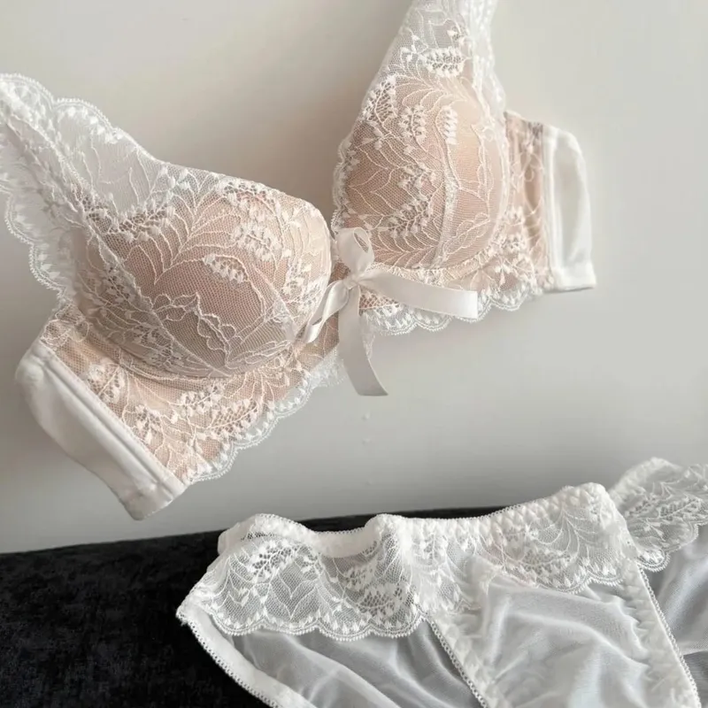 New Wireless Push Up Bra Set for Women Small Bust Gather Side Support Anti Sag Sexy Lingerie Underwear 32‑38 Bra Set