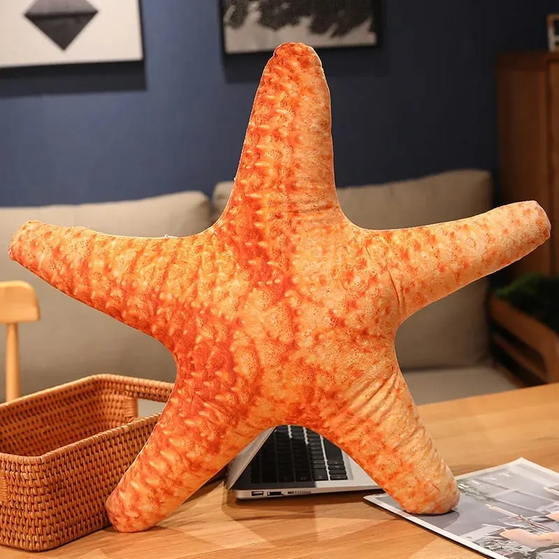50x40cm Simulated Shell Pillow Conch And Starfish Stuffed Plush Toys Home Bedroom Sofa Cushion For Lumbar Support