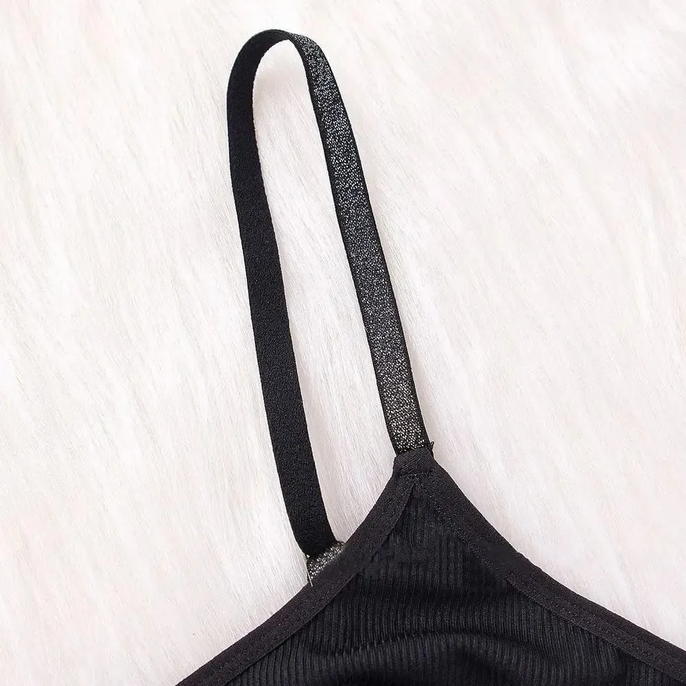 1Set Shiny Women Seamless Bra Set Adjustable Shoulder Strap Breathable Lingerie Set Comfortable Low Waist Panties Underwear Set
