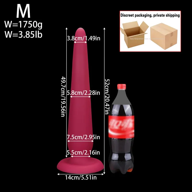 Tapón Anal enorme y súper largo de 66cm, tapones para los glúteos grandes y gruesos, juguete dilatador Anal de entrenamiento, masajeador de próstata, juguete sexual Anal para adultos para mujeres y hombres