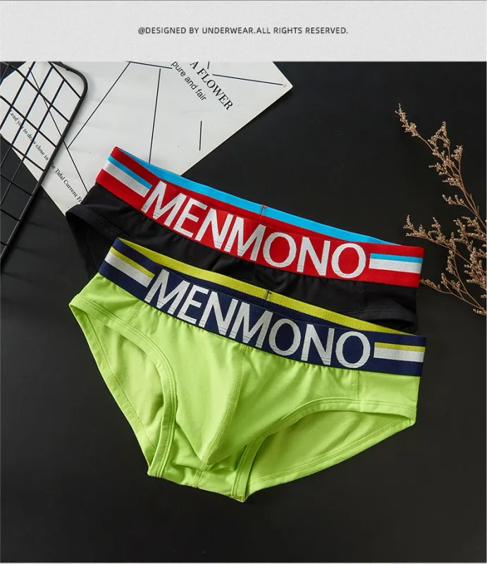 nya herrunderkläder i ren bomull sexiga slimmade modeunderkläder för män Låg midja Sport ungdomskalsonger