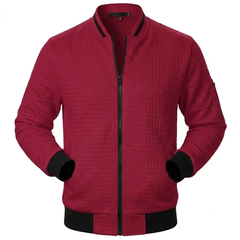 Autumn Men's Full Zip Athletic Sweatshirts Jacket Long Sleeve Casual Coats Men Sports Running Track Jacket Lightweight Outerwear