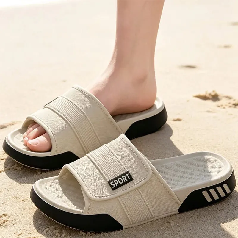 Big Size 40-47 Soft Bottom Sports Eva Slippers Men's Summer Fashion Indoor Outdoor Home Shallow Slippers Man Streetwear Sandals