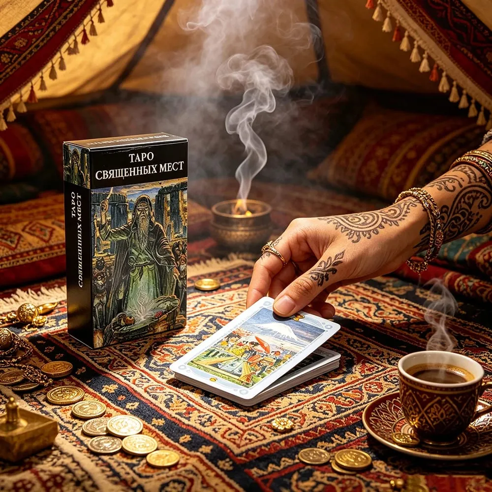 Tarot of Sacred Places Tarot Deck 78‑Cards Russian Version Mysterious Divination Fortune‑Telling Board Game for Tarot Collectors