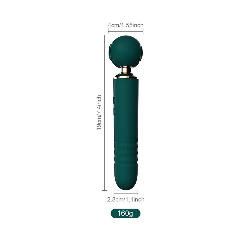 Vibrateurs puissants Av Magic Wand pour femmes 3 en 1, jouets sexuels, gode télescopique, stimulateur du point G, tapotement, ventouse et masseur de Clitoris