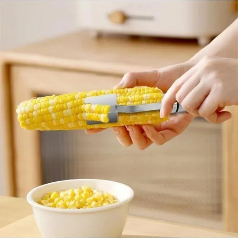 Stainless Steel Corn Peeler Serrated Corn Peeler Corn Cob Planer Thresher Cutter Mga Prutas at Gulay sa Kusina Mga Gadget — image 8