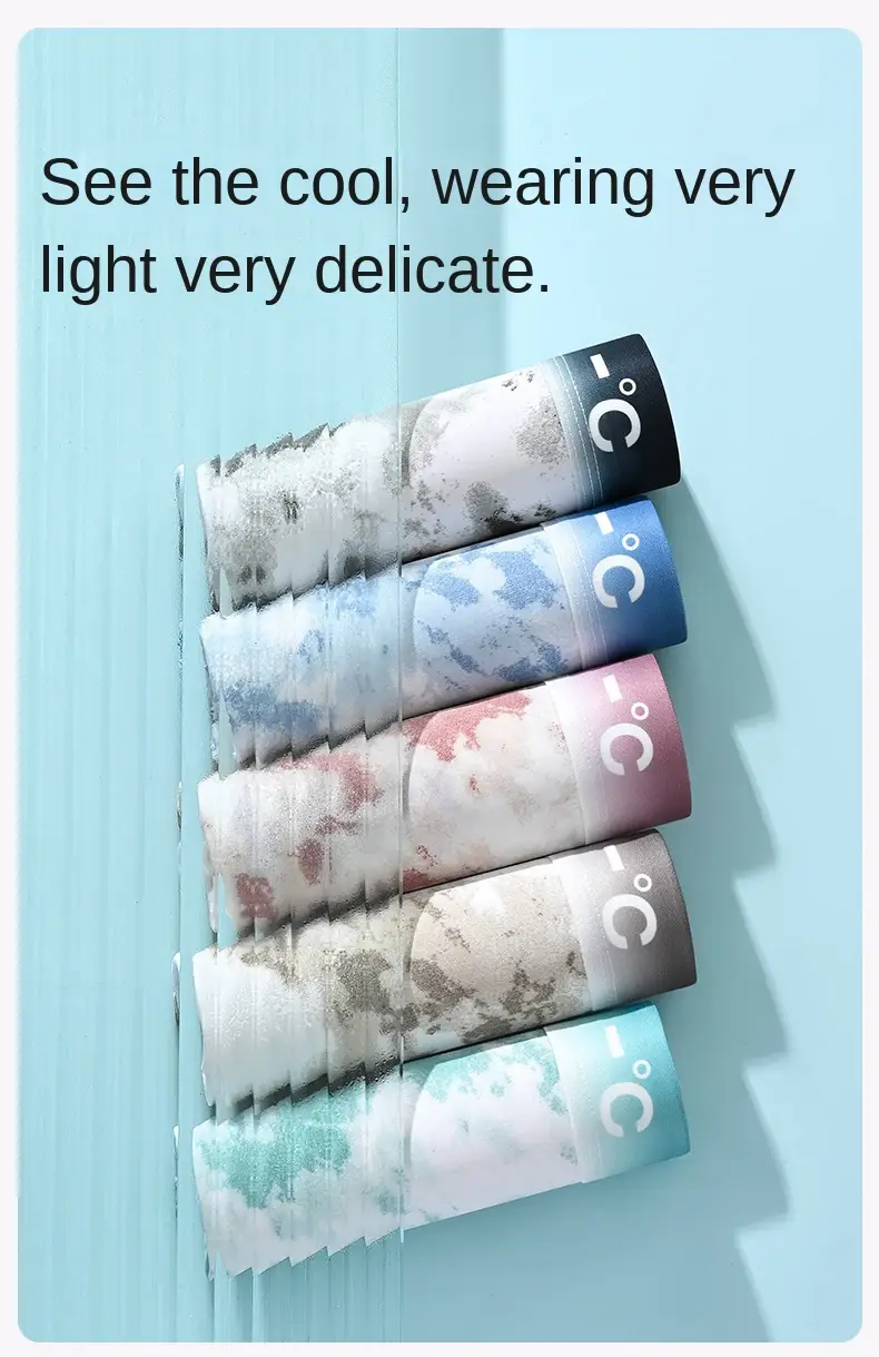 1Pcs Boxer Shorts männer Eis Seide Unterwäsche Männliche Unterhose Atmungsaktiv Sexy Dünne Höschen U Konvexen Dessous Großhandel Viele l-6XL