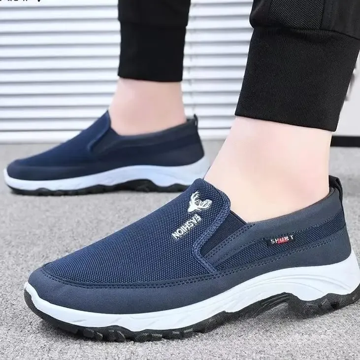 Spring and Autumn Cloth Shoes Men's Outdoor Leisure Sports Shoes Soft Bottom Thick Bottom Wear Resistant and Anti Slip Shoes