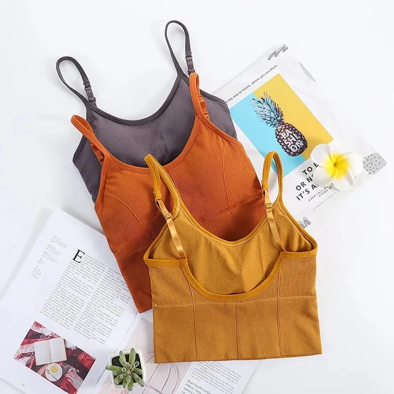 Sexy Backless Bralette Active Bra for Women Seamless Padded Bra Women Lingerie Cotton Wireless Long Tops Brassiere Bra