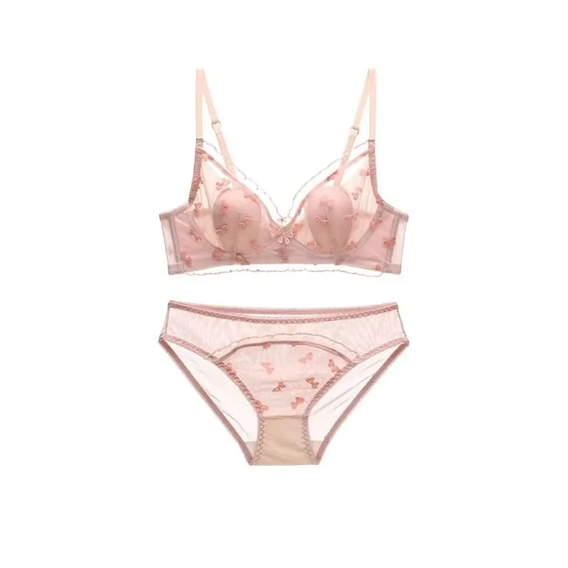 Sutiã Com Orelhas De Coelho Estilo Japonês Ultrafino Aumenta Peito Pequeno Sustenta Grande Anti-Caída Conjunto Lingerie