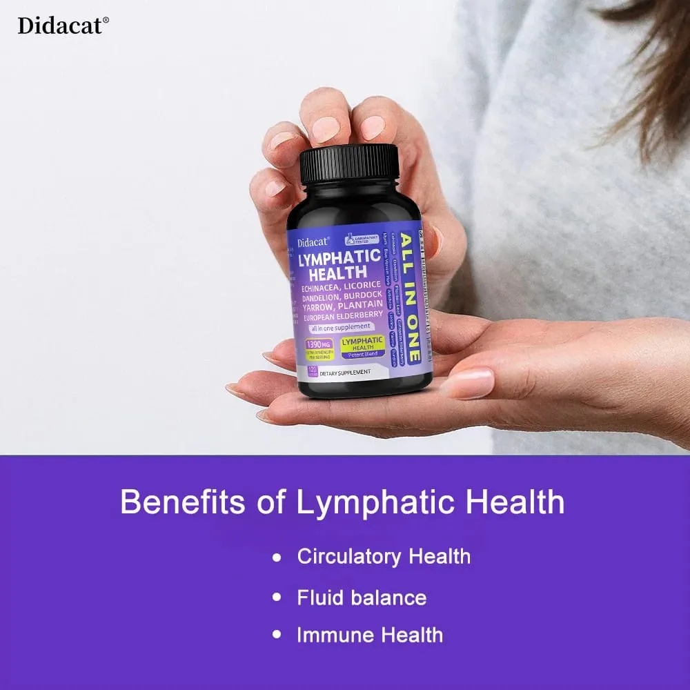 Natural Lymphatic Health Capsules Detox Cleanse Bawasan ang Puffiness Water Retention Support Thyroid Health & Immune Defense