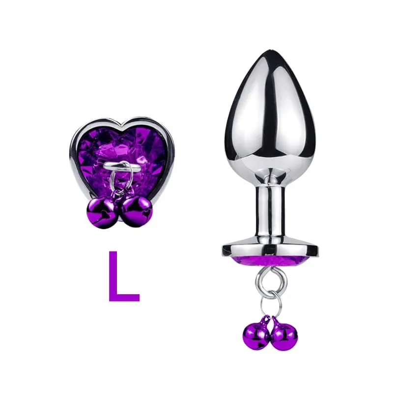 3 Sizes Metal Bell-shaped Anal Plug Traction Chain Anal Massage Prostate Stimulation Massage Tools Adult Sex Toys For Couples