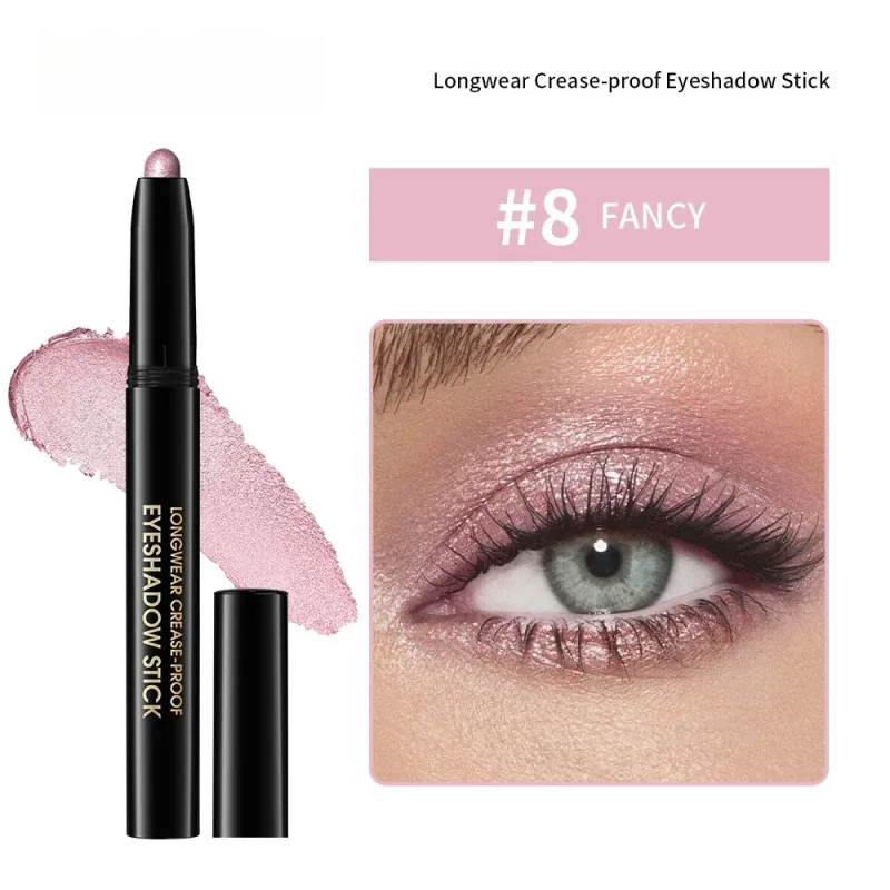6 Colors Eyeshadow Pencil Stick Shimmer And Matte Waterproof Metallic Glitter Eye Shadow Highlighter Pencil Eyeshadow Cosmetics