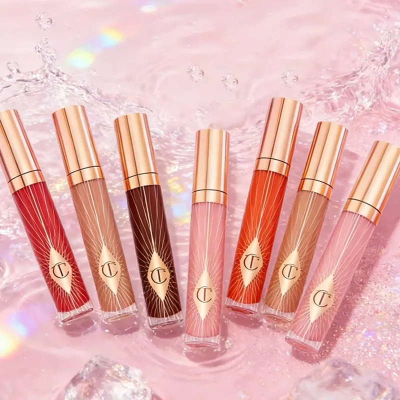 Charlotte Tilbury CT Makeup Set Water Light Collagen Lip Moisturizer Pressed Powder für makelloses Finish Vierfarbiger Lidschatten