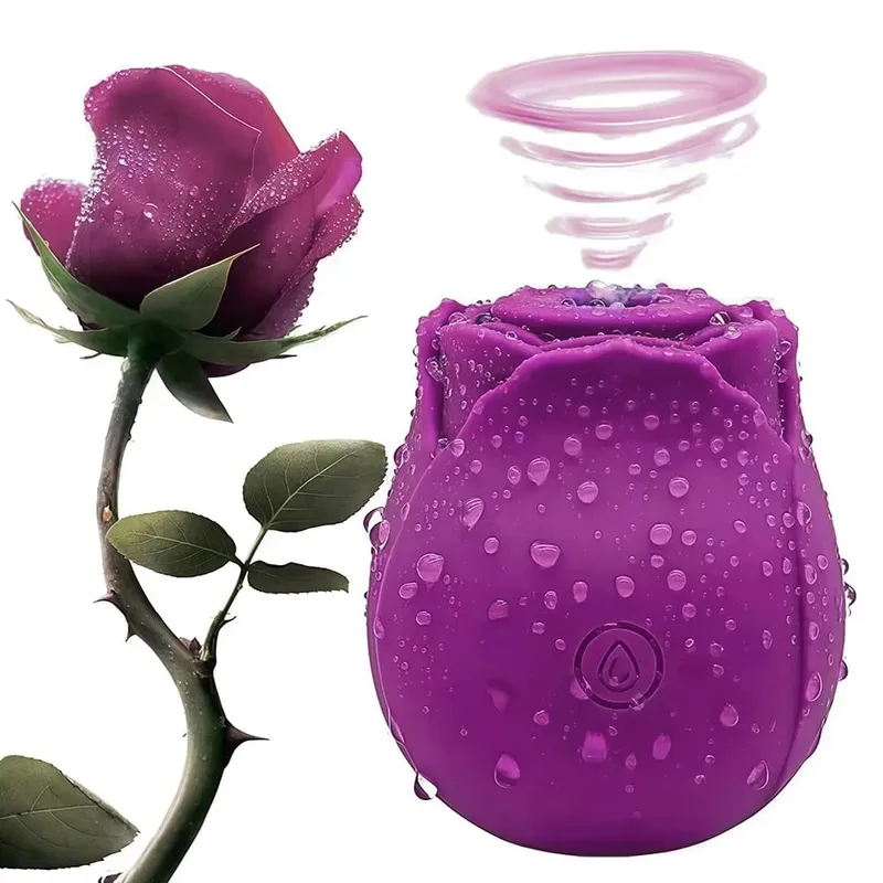 Rose Toy Sucking Vibrator for Women Clitoral Vibrator Nipple Stimulating with 10 Mind-Blowing Modes G Spot Massager Sex Toys