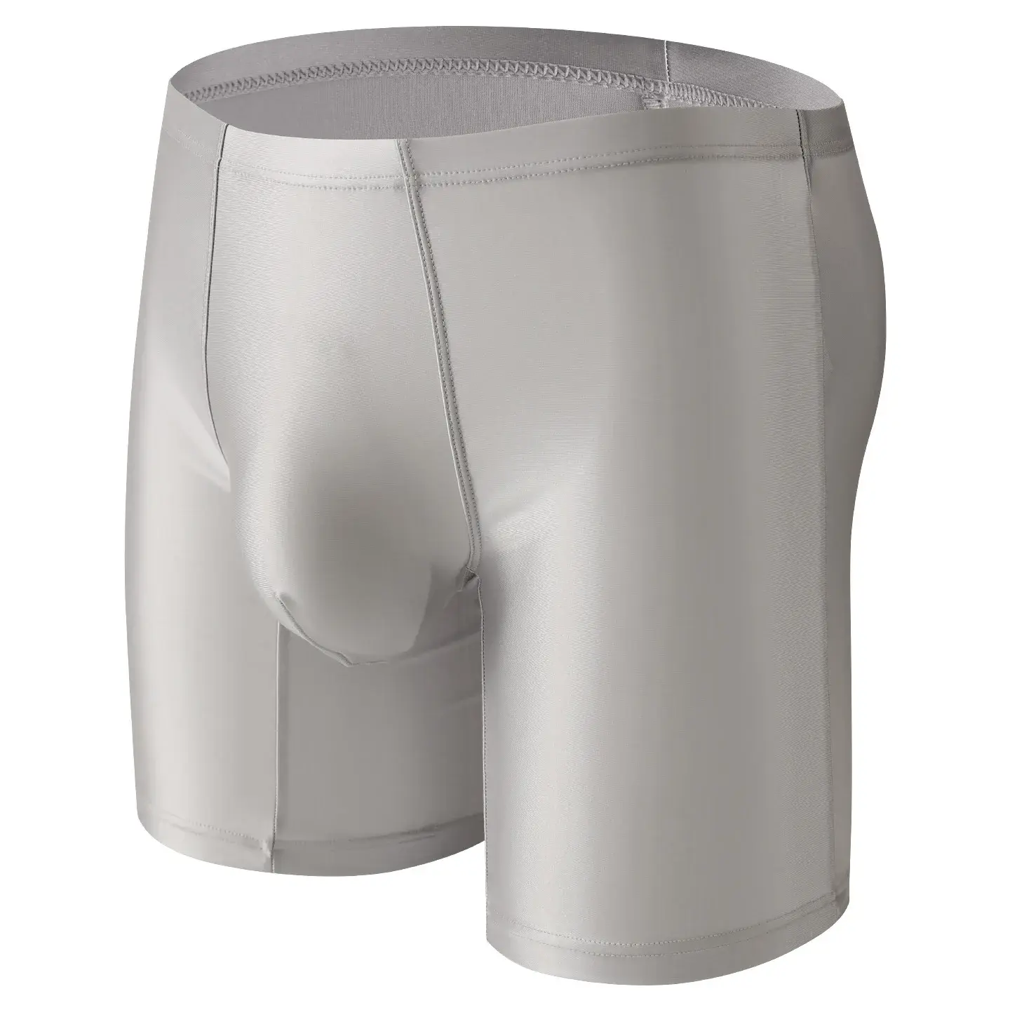 Sous-vêtements pour hommes Boxers homme solide mince glace soie jambe étendue Boxer Shorts Ropa taille moyenne culotte de sport hommes caleçons M-XXL
