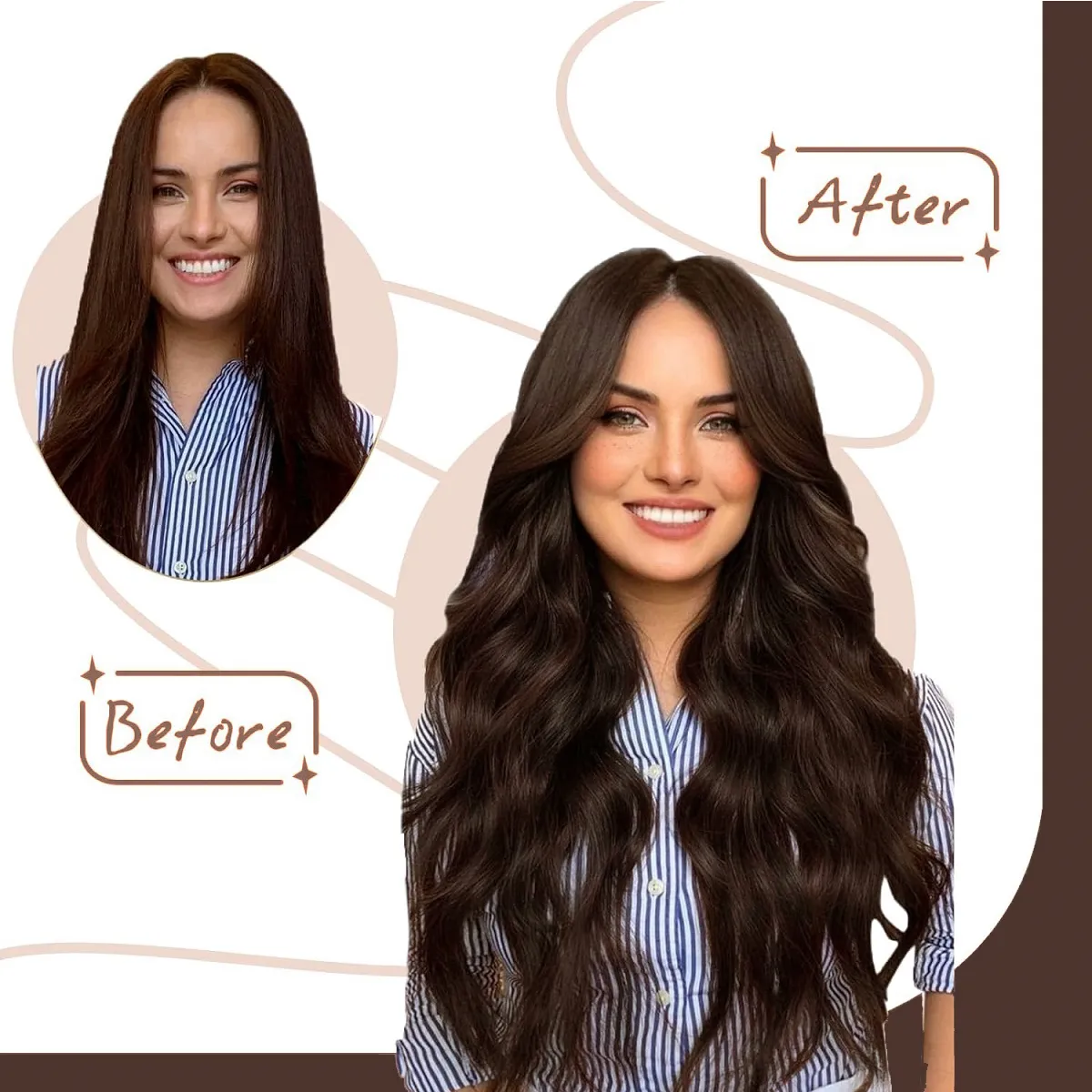 Invisible Tape in Hair Extensions 100% Remy Human Hair Dark Brown Hair Extensions for Women Adding Length And Volume