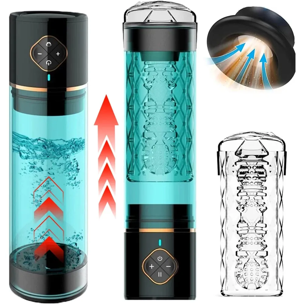 Automatic Water Penis Pump Sex Toy Male Electric Penis Training Enlargement Extender Stronger Bigger Erection Adult Sex Pleasure — image 1