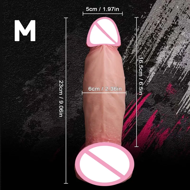 Realistic XXL Thick Penis Soft Silicone Dildo Male Genitals Vaginal Masturbation Suction Cup Dick Woman Anal Adult Sex Toys Dick