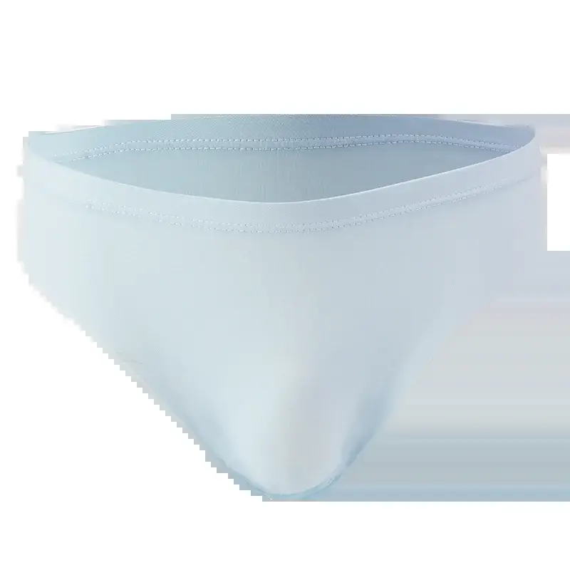 3PCS Men's Summer Cool Ice Silk Underwear Ultra-Thin Sexy See-Through Triangle Briefs Comfortable Breathable Underpants Lingerie