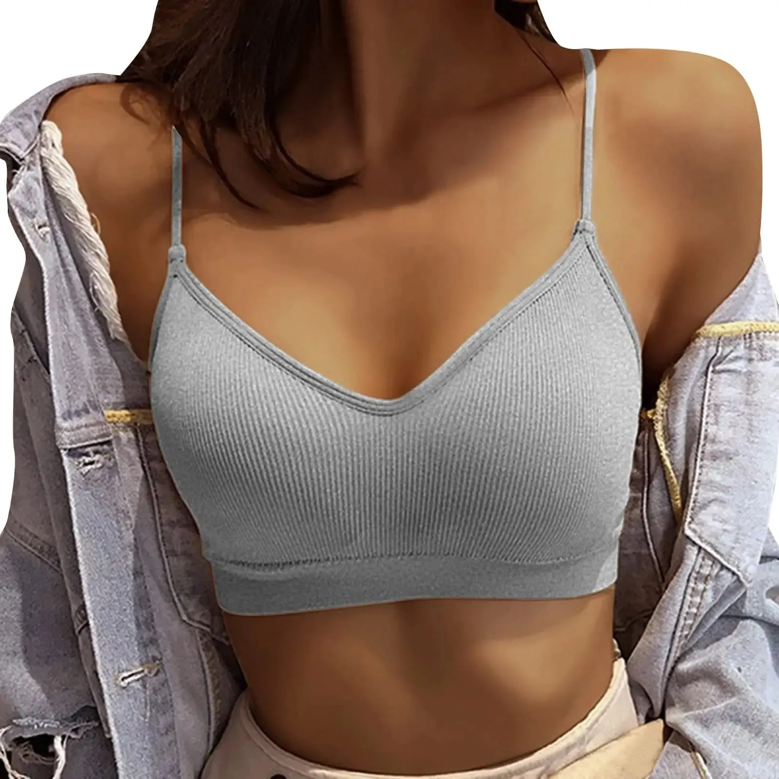 Tank Casual Tank Top for Women Ribbed Sleeveless Summer Shirts Camisole Spaghetti Straps Y2K Trendy Tank Tops
