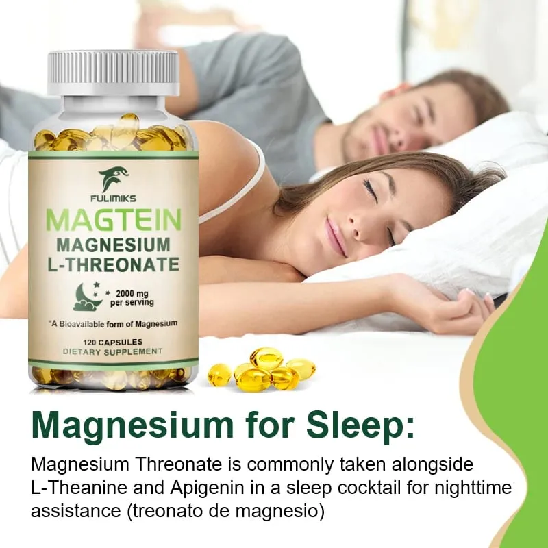 Magtein Magnesium L-Threonate Supplement Clinically Studied to Boost Brain Magnesium Improve Memory Focus & Restful Sleep