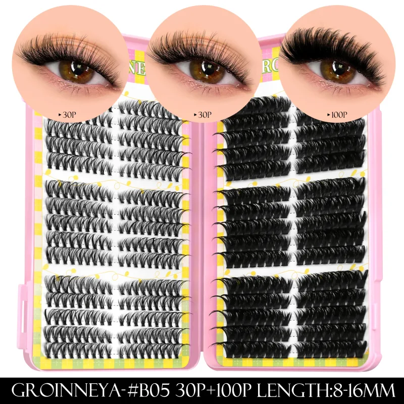Lash Clusters 540pcs 60D+100D Eyelashes Extensions 2style Mixed Lash Book Fluffy Cat Eye Eyelashes False Lashes Makeup — image 11