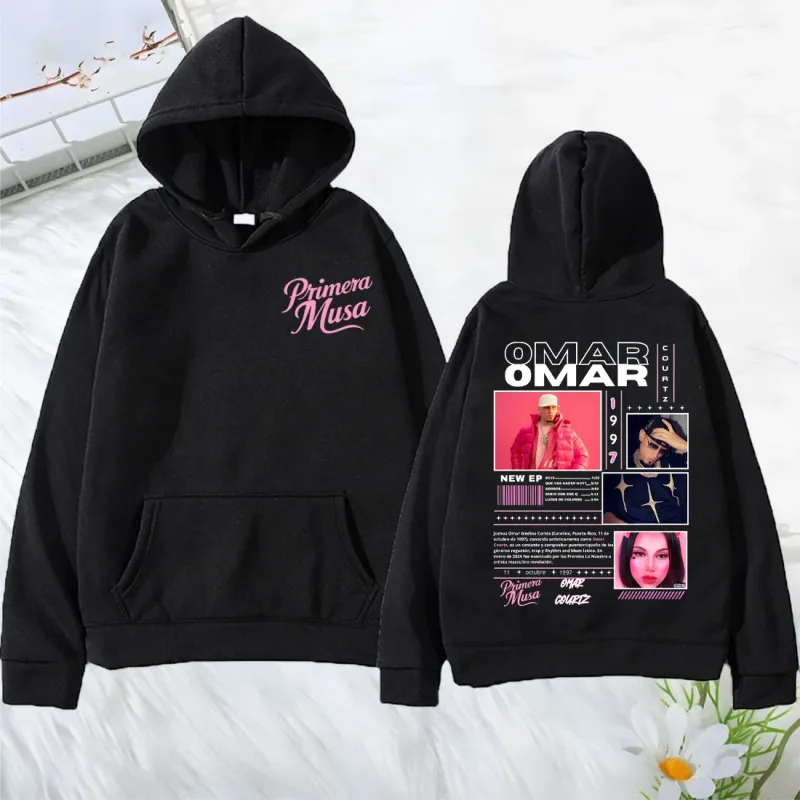 Omar Courtz First Muse Album Tour Merch Fashion Hoodies for Men and Women Hip Hop Hooded Sweatshirts vintage Oversized Pullovers
