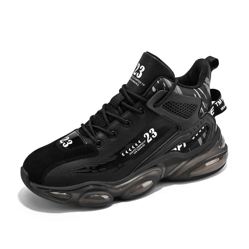 Men's Outdoor Casual Sports Shoes Running Shoes Comfortable Breathable Leather Upper Durable Rubber Sole