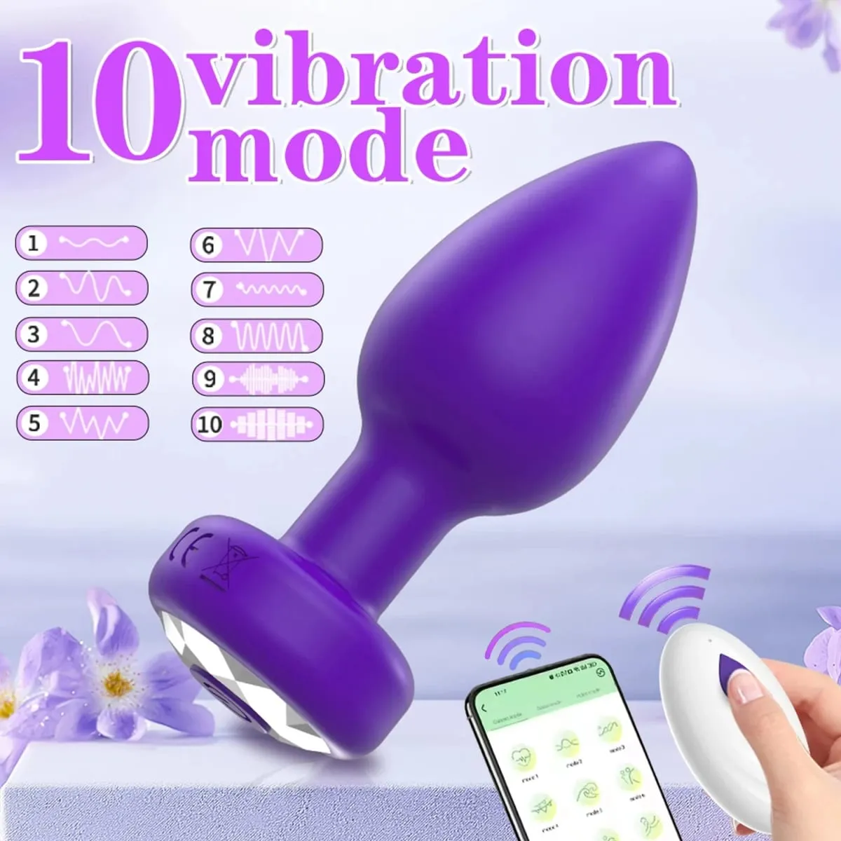 APP Butt Plug Anal Vibrator for Gay Remote Control Dildo Vibration Masturbation Adult Sex Toy for Couples Prostate Massager